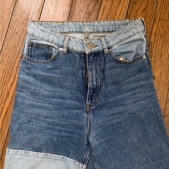 Monki Jeans Blue Patch Jeans - Picture 3 of 8